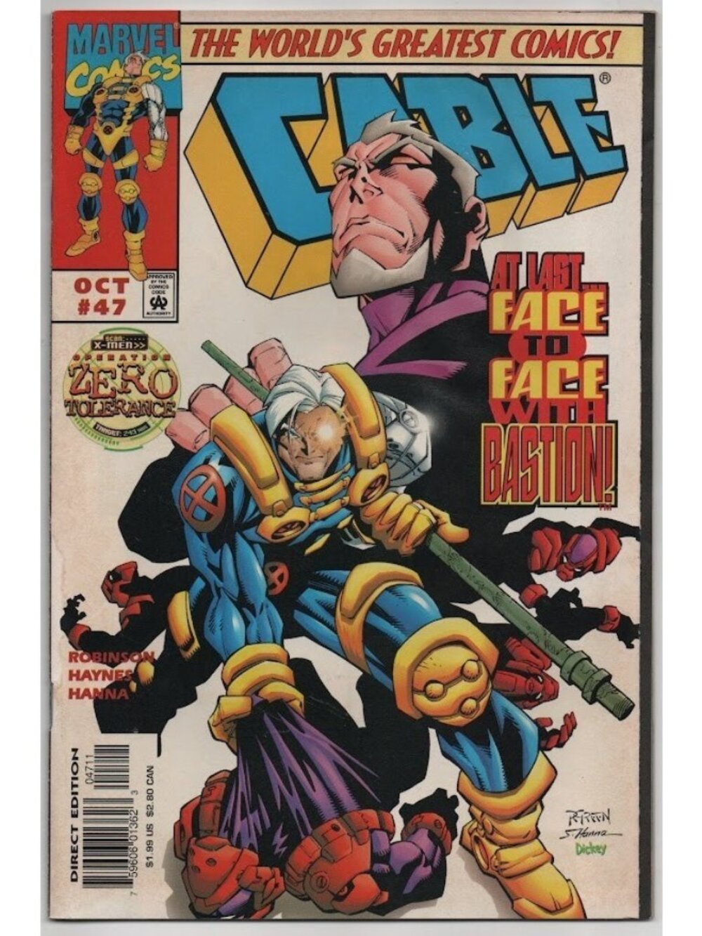 Cable 47 Marvel Comics 1997 VG 4.0 Zero Tolerance Bastion